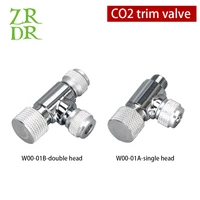 zrdr high quality needle valve regulator suit 46mm co2 special tube for aquarium fish tank co2 systemcarbon dioxide fine tuning