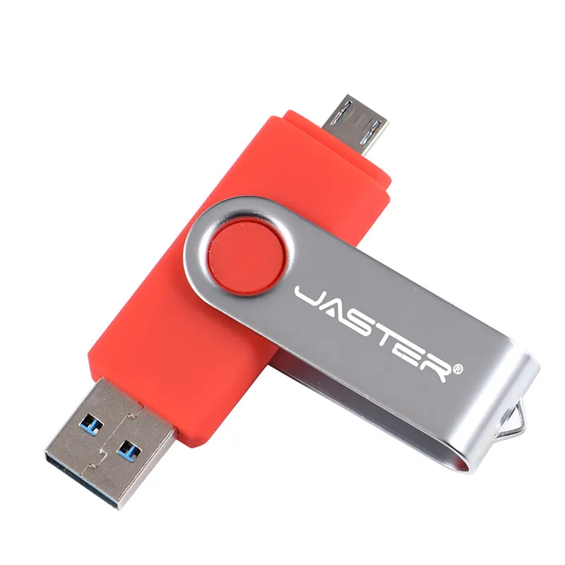 JASTER 4 Гб 64 ГБ 16 ГБ 32 ГБ флеш-диск USB 2,0 смартфон мобильный двойной порт OTG двойной флеш-накопитель Флешка карта памяти - Цвет: Red