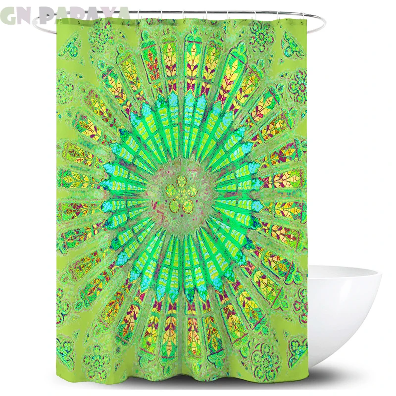 Занавеска для ванны винтажная Водонепроницаемая шторка душа из полиэстера в