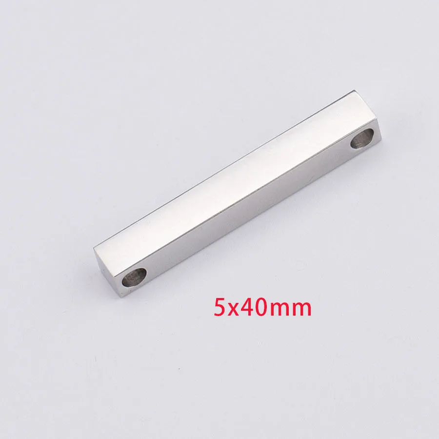 

Jaymaxi Mirror Polished Stainless Steel 3D Long Strip Rectangular 5*35/40/60mm DIY Jewelry for Necklace Gift 20Pieces/lot