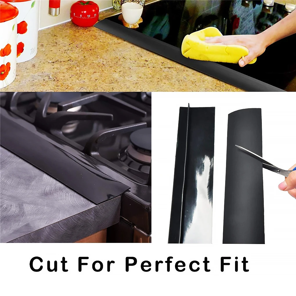 

Kitchen T-shape Anti-Oil Strip Anti-fouling Sealing Strip Stove Counter Splatter Proof Cover