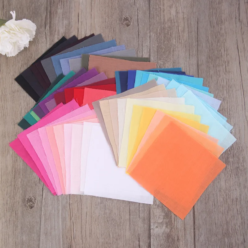 10 шт./компл. однотонная хлопковая ткань с принтом сделай сам материал ручной