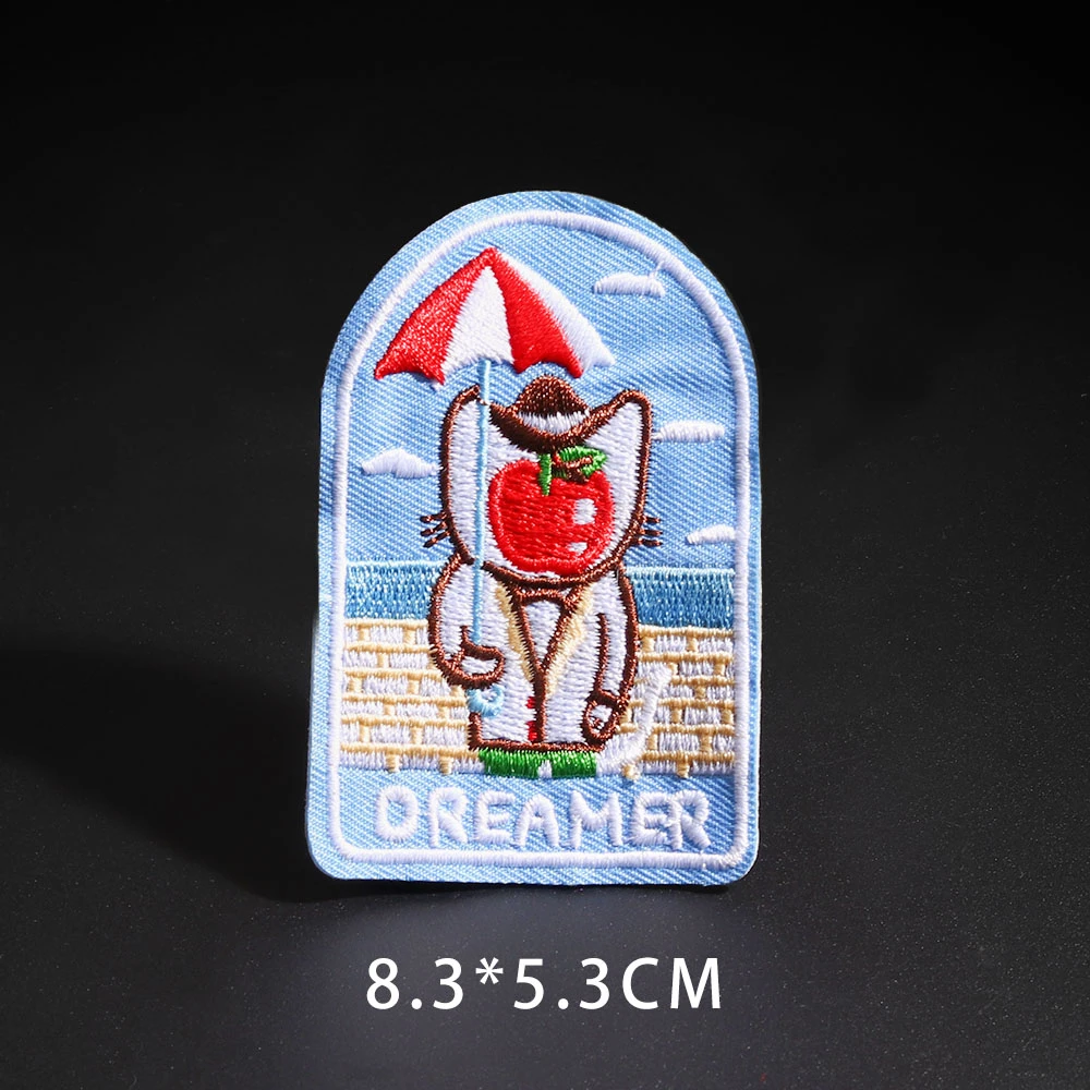 Мультфильм животных Вышитые Волк с короткими рукавами изображением слона в виде