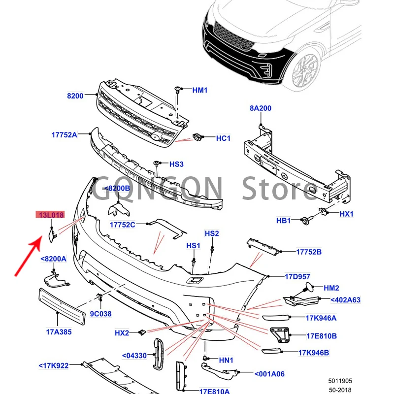 

CAR is suitable for discovering 5 spray caps 2017-2021lan dro ve rdi sco ver y4 front bumper spray cover headlight spray cover c