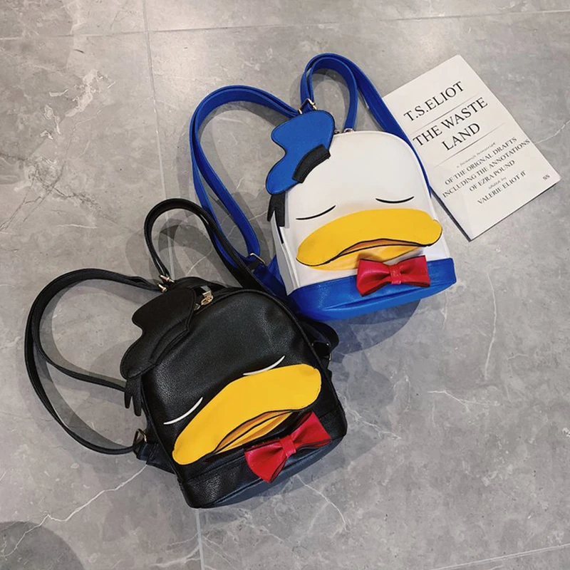 Женский рюкзак из ПУ кожи с принтом Дональд Дак|Плюшевые рюкзаки| |