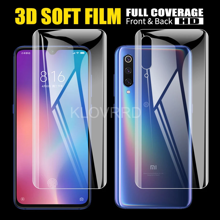 Передняя + задняя мягкая защитная крышка для экрана Xiaomi Redmi Note 8 7 6 5 Pro 6A 5A