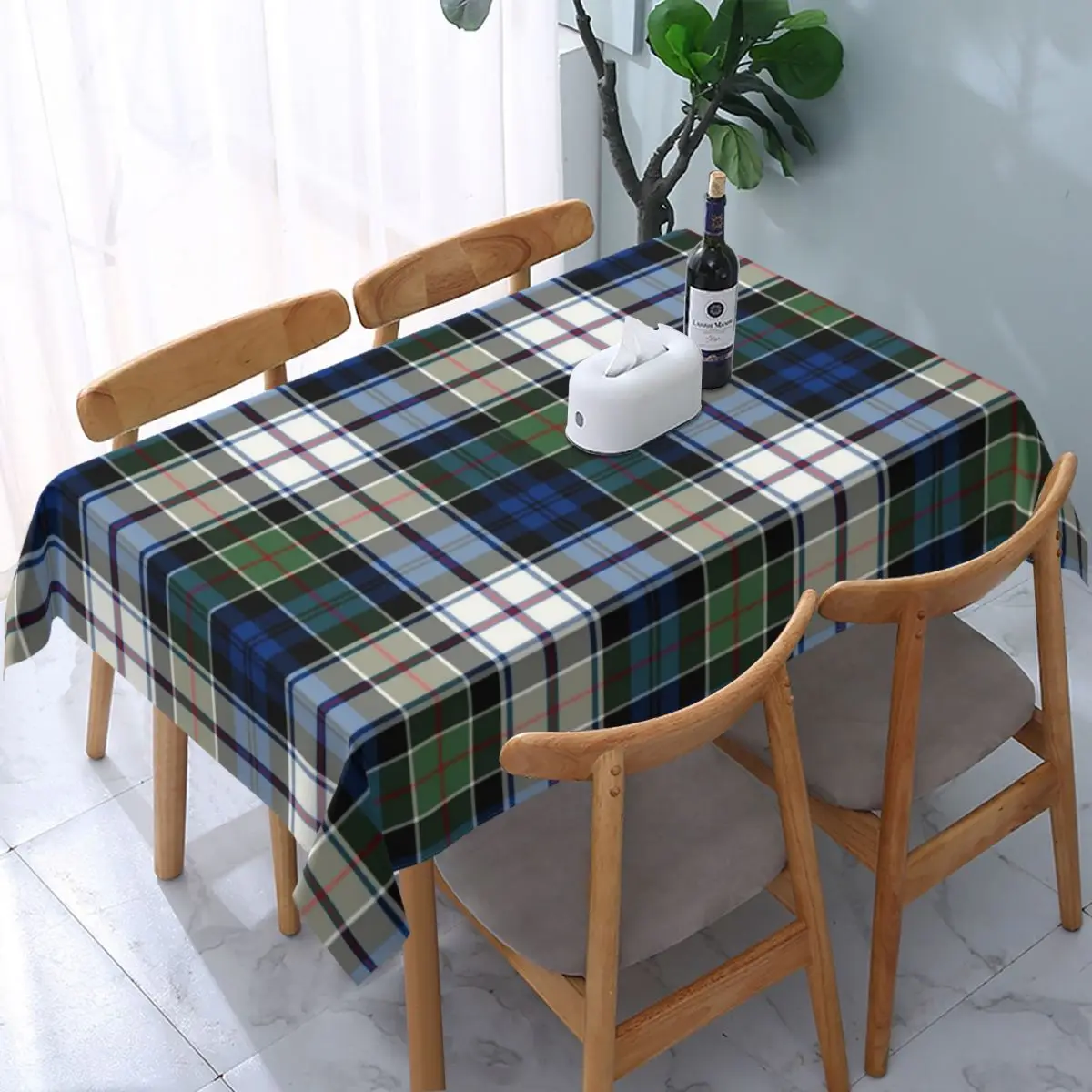 White Green Blue Lattice Rectangular Table Cloth Coffee Cover Tablecloth for Home Textile Kitchen Decor Oil-proof | Дом и сад