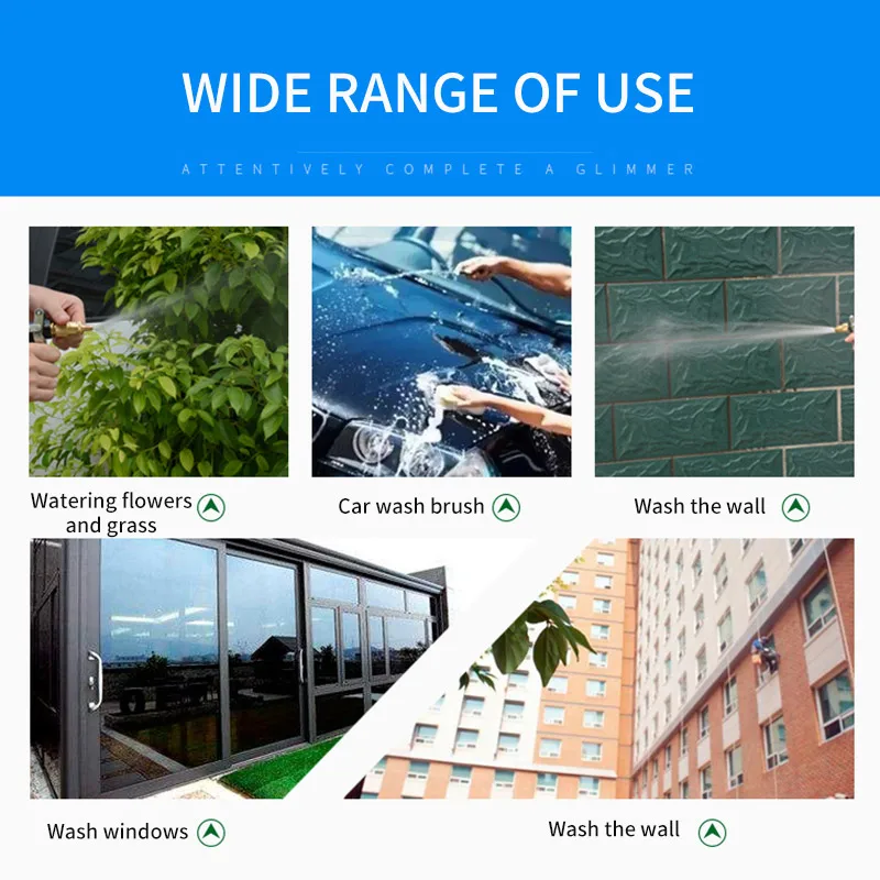 

Onever High Pressure Water Sprayer With Long Pole Nozzle Adjustable Car Cleaning Nipple-Shape Interface Water Gun New