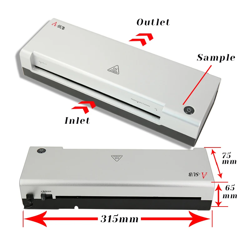 Ламинатор Формата А4 ламинатор с 2 роликами для использования дома офиса или