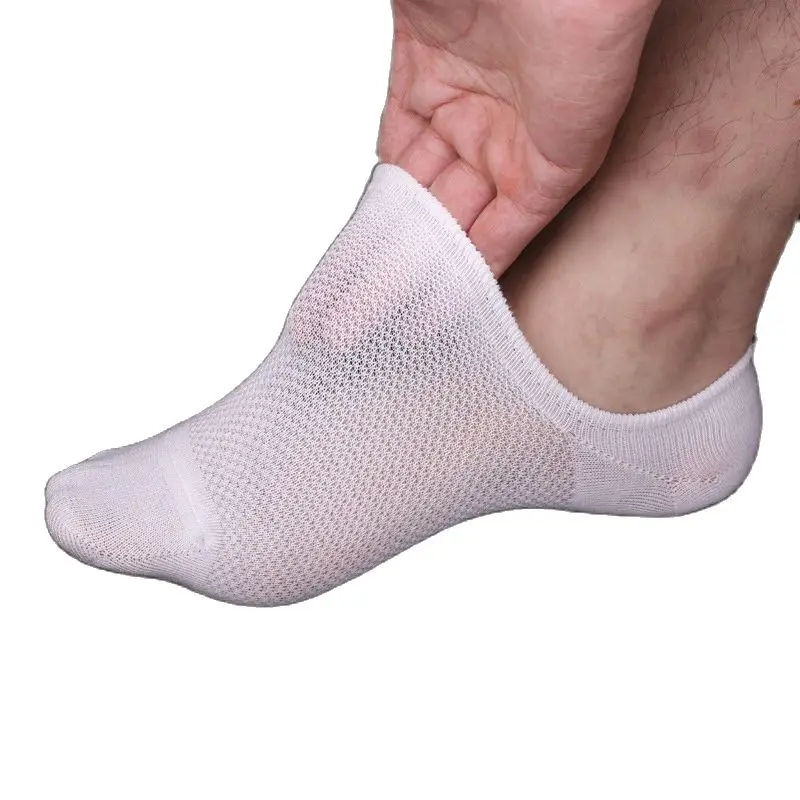 

5 Pairs/Lot Summer Fashion Thin Mesh Bamboo Fiber Invisible Ankle Socks Men Light Silicone Anti-Skid Socks Deodorant Ship Socks