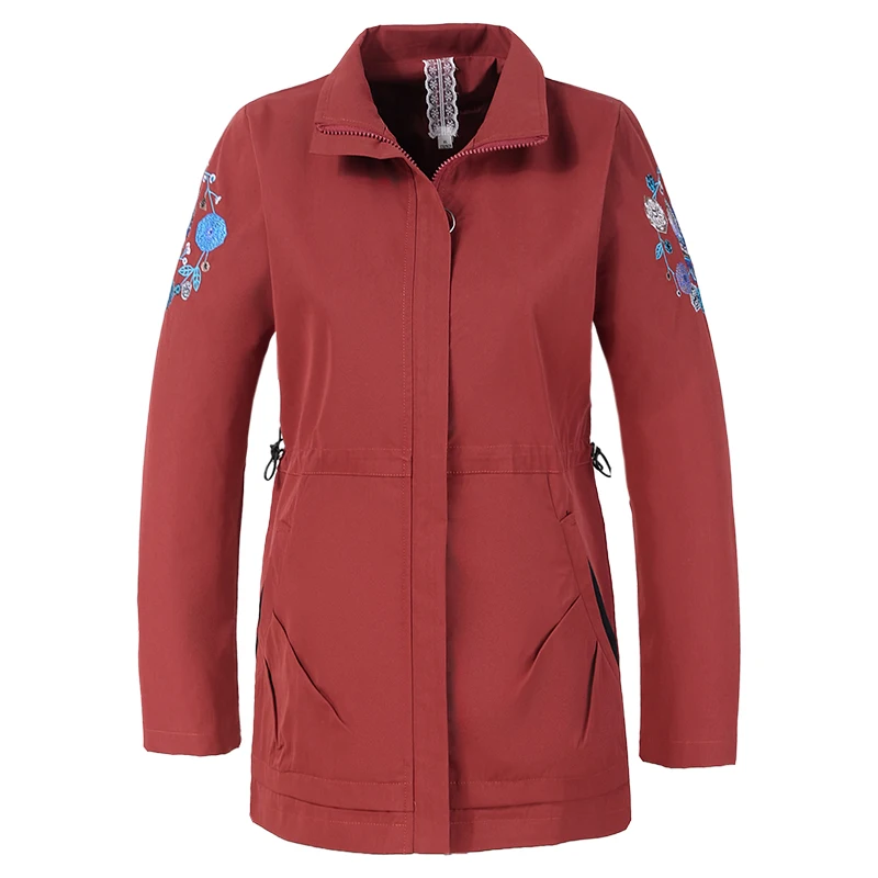 

Plus size 5XL Middle-aged Female Windbreaker New Autumn Short Jacket Zipper Windbreaker Women's Basic Coat Casual Tops Outerwear