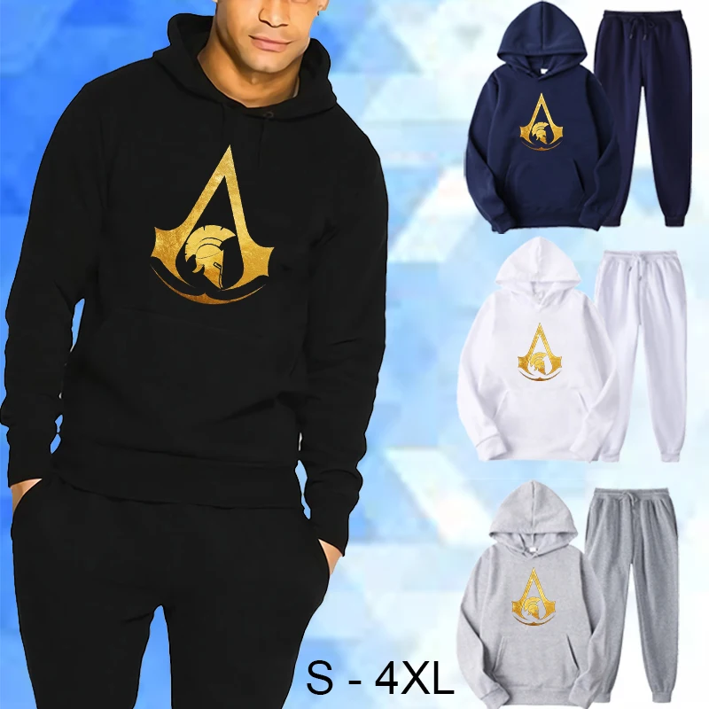 

Комплект спортивной одежды Assassins Creed мужской, свитшот, пуловер и спортивные штаны, комплект из 2 предметов, Осень-зима 2021