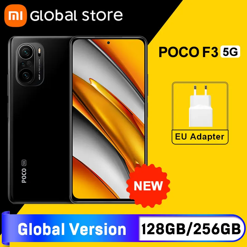 Глобальная версия смартфона POCO F3 5G 6 ГБ 128 ГБ/8 256 Восьмиядерный Snapdragon 870 67 &quot120 Гц E4