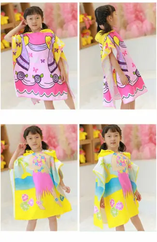 Детское мягкое теплое банное одеяло с капюшоном и мультяшным принтом | Дом сад