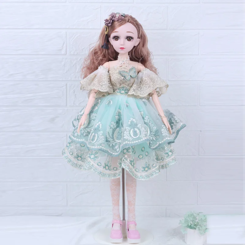 Мини кукла 3D реальные глаза 60 см разговор музыка умное пение платье принцессы