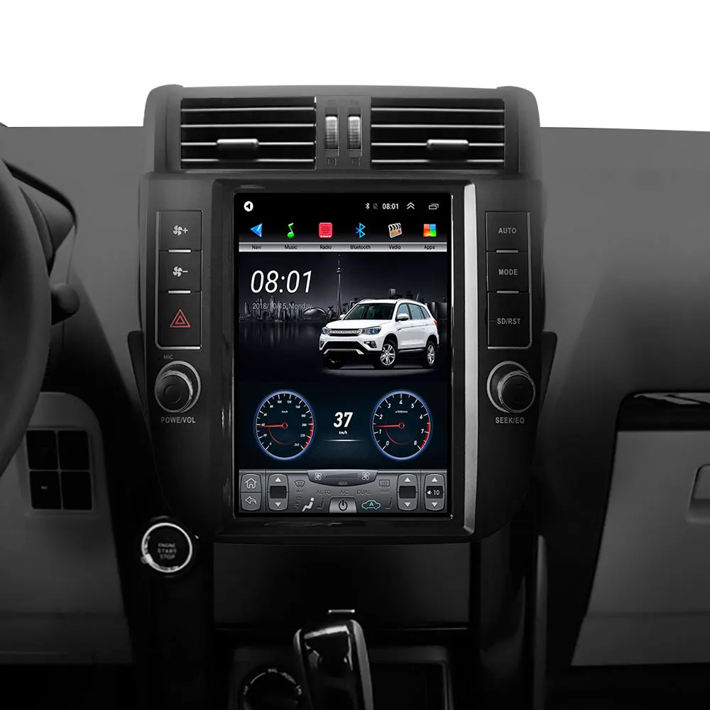 64G rom вертикальный экран android автомобильный gps мультимедийный видео радио плеер в тире для Toyota new Land cruiser prado автомобильный навигатор