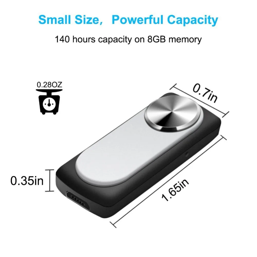 Самый маленький браслет Диктофон мини USB аудио рекордер 70 часов время записи |