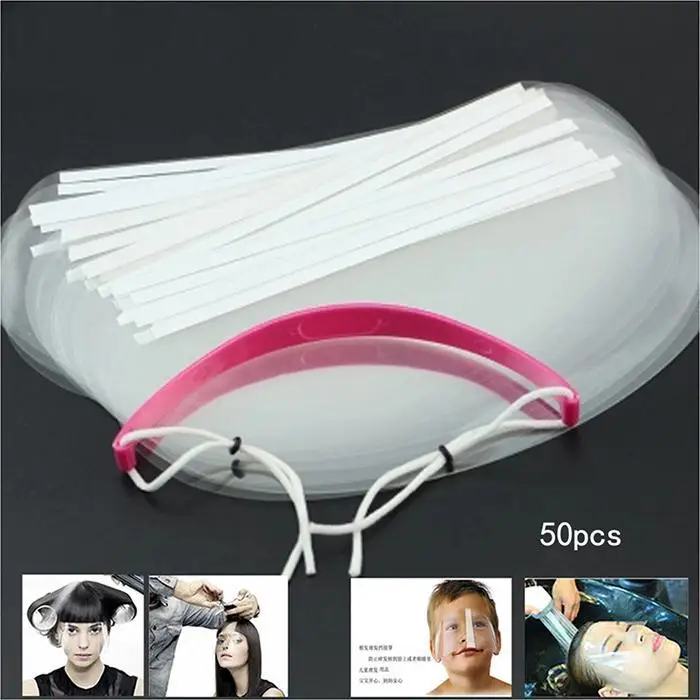 Многофункциональная прозрачная челка патч Одноразовая Защитная маска для рта 130