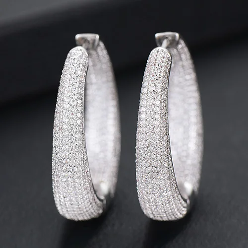 Silver Missvikki, дизайн, хит, женские летние, для праздника, вечеринки, для случая, серьги-кольца, топ, блестящий кубический цирконий, лучшие модные ювелирные изделия - Окраска металла: Silver