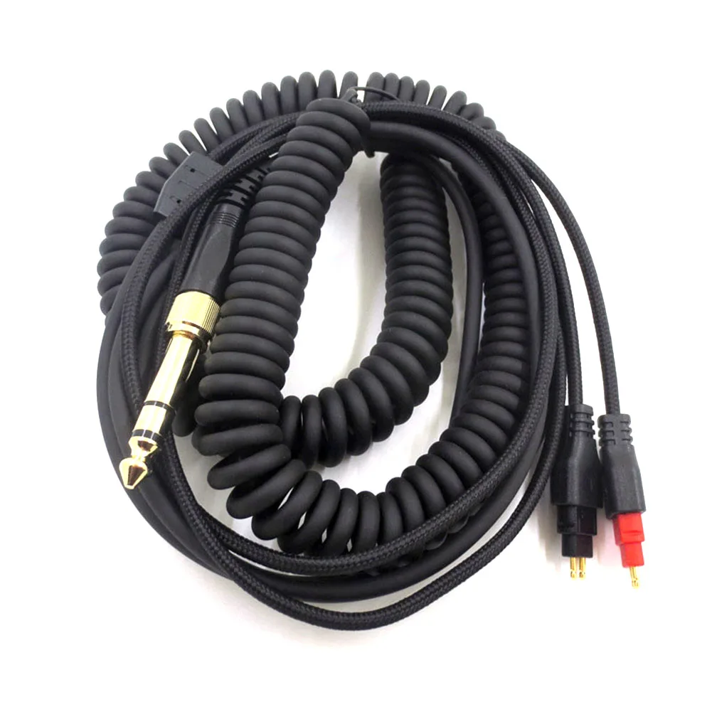 

3.5mm 6.35mm Portable Black Adapter Copper Cable Jack Splitter Stretchable Audio Cable for Sennheiser HD600 HD580
