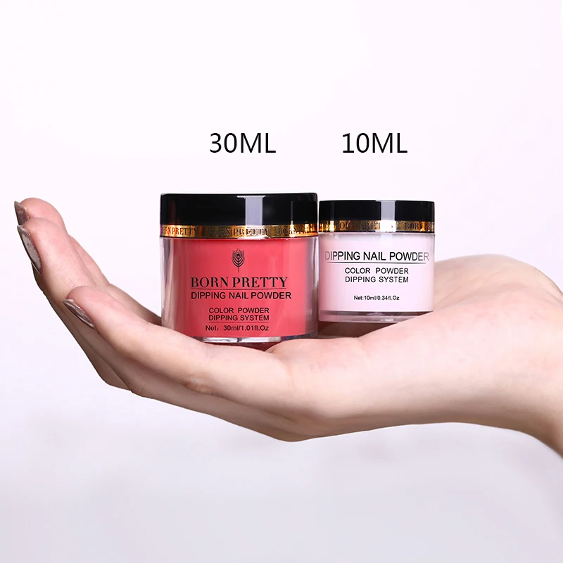 BORN PRETTY 30 мл без лечения окунания порошок для ногтей натуральный сухой длительный французский Пигмент Блеск пыль украшения ногтей