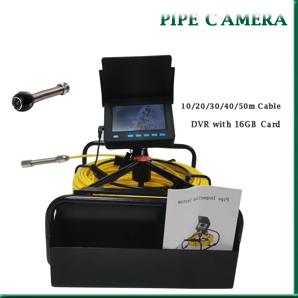 

720P 4.3 " LCD Screen Pipeline Endoscope with 6 LED 17mm Lens Waterproof Snake Camera for Sewer/Drain/Pipe Inspections
