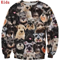 you will have a bunch of schnauzers 3d printed hoodies boy girl long sleeve shirts kids animal sweatshirt