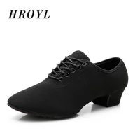 hroyl new pole tango salsa dance shoes for womenmen modern ballroom dancing shoes 3cm5cm heel indooroutdoor comfortable