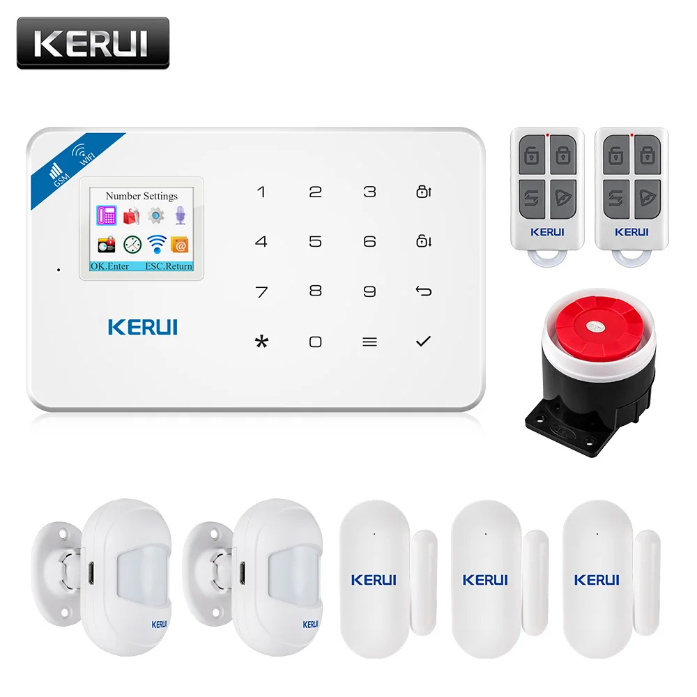 KERUI W18 WiFi GSM Tuya сигнализация датчик движения домашней безопасности комплект