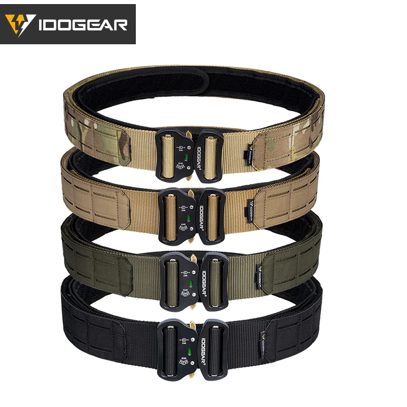 

CS Outdoor 2 Inch Tactical Belt Quick Release Metal Buckle Laser Cut Combat Belt Inner & Outer Belt Multicam MOLLE Waist belt