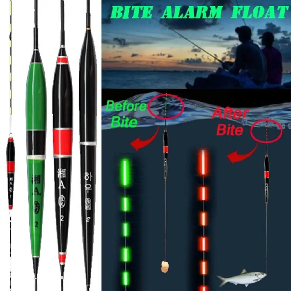 

Smart Fishing Float Bite Alarm Fish Bait LED Light Color Change Automatic Night Electronic Changing Buoy