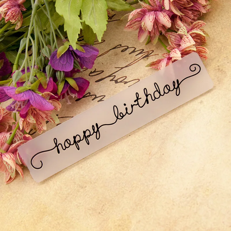 Рождественские цветы папки для тиснения Happy Bithday пластиковые папка скрапбукинга
