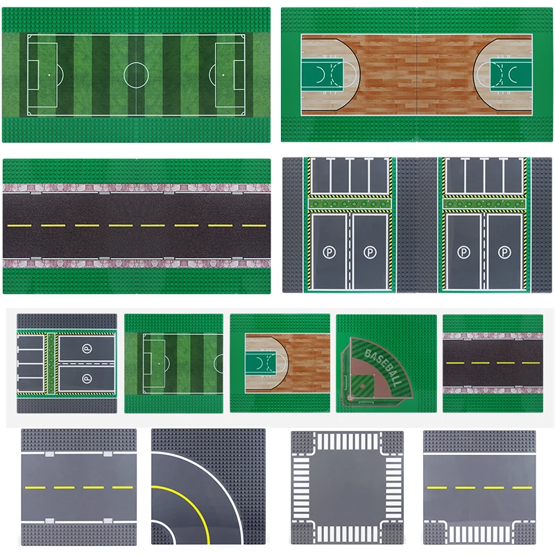 Классические базовые пластины строительный блок городской парк дорога
