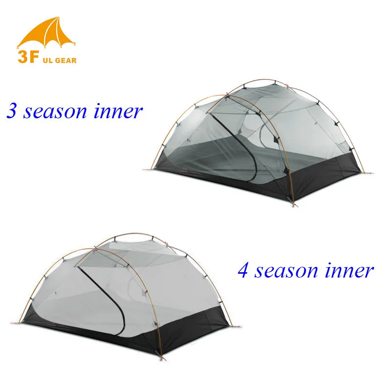 3F Gear 15d silnylon 210T pu с покрытием 3 сезона/4 сезона для человек двухслойная палатка