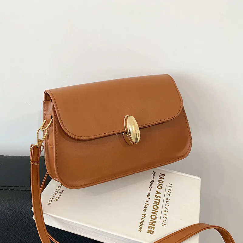 

Women's Bag 2022 Korean Japan Metal Lock Small Square Bag Shoulder Armpit Messenger Crossbody Bag Tide Luxury Designer Bag