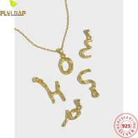 18k gold plating irregular letters a z pendant necklace for women 925 sterling silver clavicle chain necklace femme fine jewelry