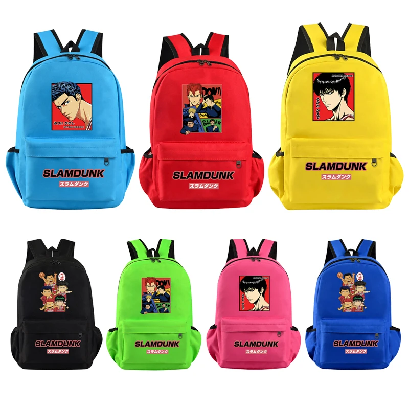 

Slam Dunk рюкзак для мальчиков и девочек, студенческий рюкзак, школьный большой вместительный повседневный уличный мужской женский рюкзак для ...