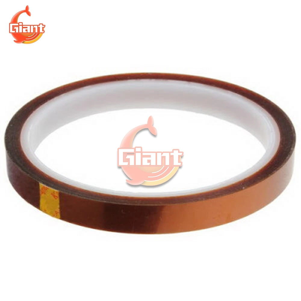 Рулон термостойкой ленты из полиимида золотого цвета ширина 10 мм 100 футов