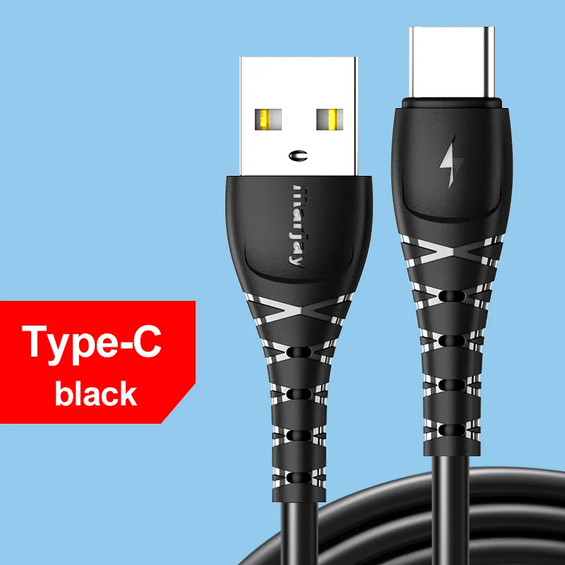 Usb c кабель для быстрой зарядки для samsung S9 type-c usbc usb type c кабель 3 м 2 м 3 А Быстрая зарядка для huawei P30 20 Xiaomi кабель usb c - Цвет: 1Pcs Black