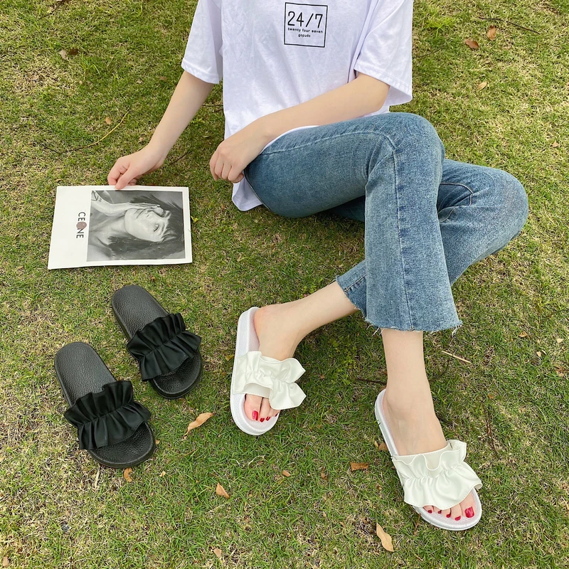 

Shoes Womens Slippers Outdoor Slides Platform Med Fashion Pantofle Shale Female Beach Luxury 2021 Flat Sabot Floral PU Rome