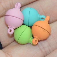 5 sets love heart round shaped magnetic connected clasps beads charms end caps for diy couple bracelet necklace making