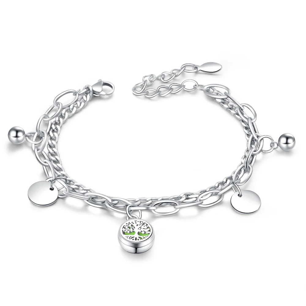 

Круглый браслет с колокольчиками и ароматерапией, Ювелирное Украшение с ароматизатором и эфирным маслом, открытый дизайн, браслет дружбы, м...