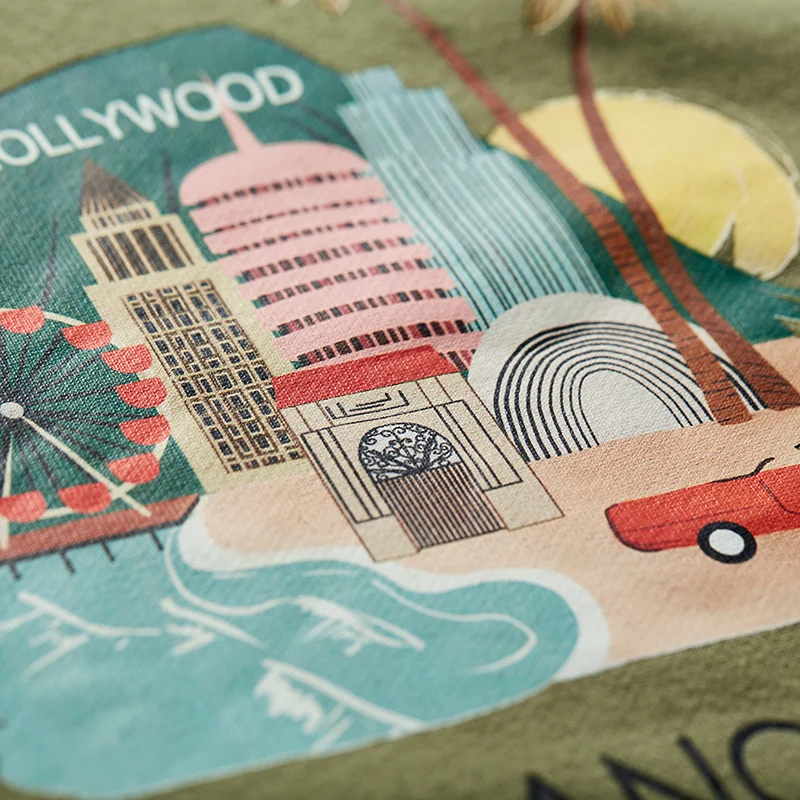 Худи женское осеннее с круглым вырезом и мультяшным принтом | Женская одежда