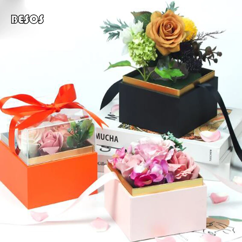 Высококачественная акриловая круглая квадратная ажурная Подарочная коробка из