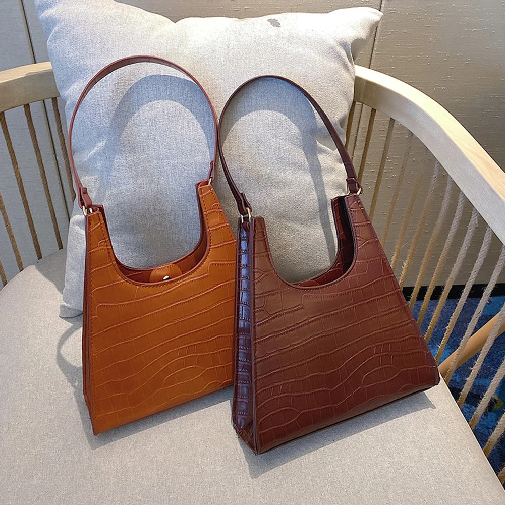 

Женская винтажная сумка через плечо из искусственной кожи с крокодиловым узором