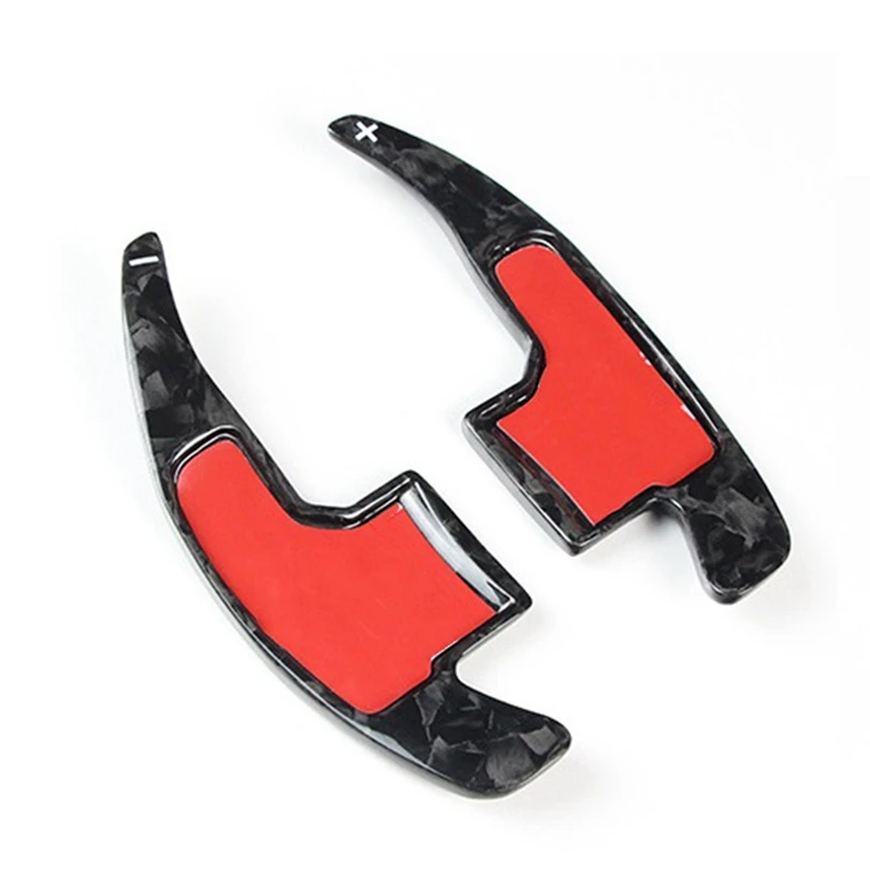 

Carbon Fiber Steering Wheel Shifter Paddle Extension Cover Trim for Ford Mustang 2015-2020