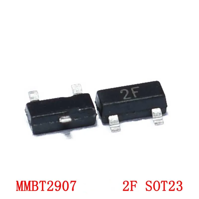 100 шт./лот SMD Triode SOT23 MMBT2907A Шелковый экран 2F диодный транзистор трубчатый чип SOT-23