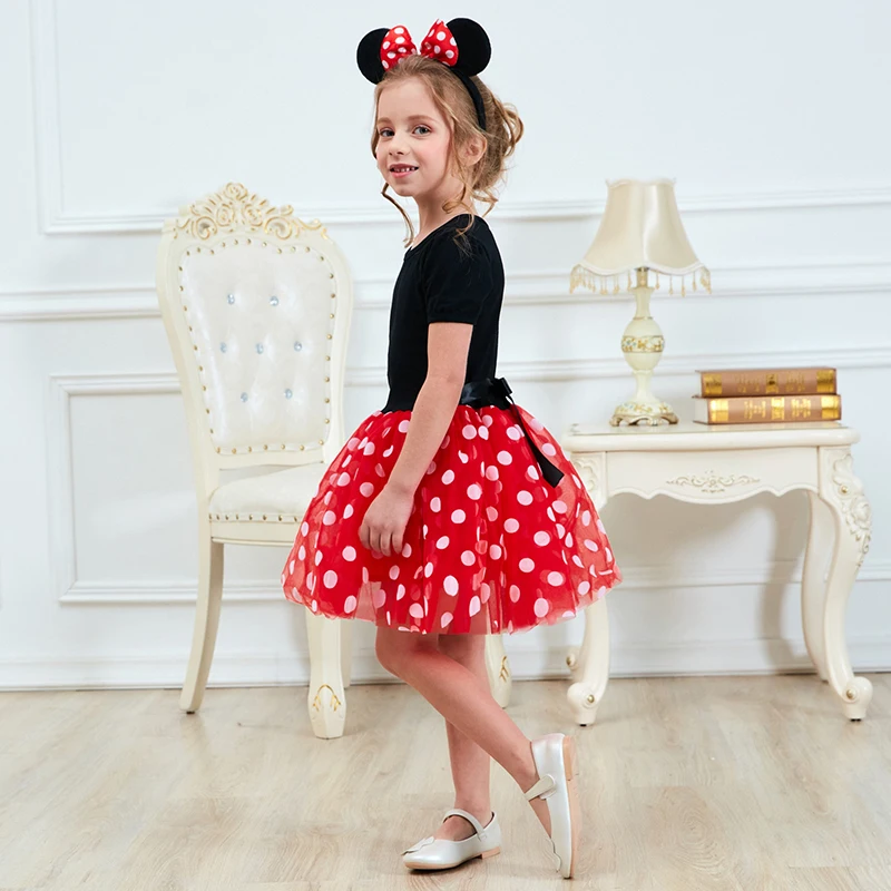 Fancy Kids Dresses for Girls Birthday Dress Up Polka Dots Costume Baby Clothing Girl Outfits Clothes | Детская одежда и обувь