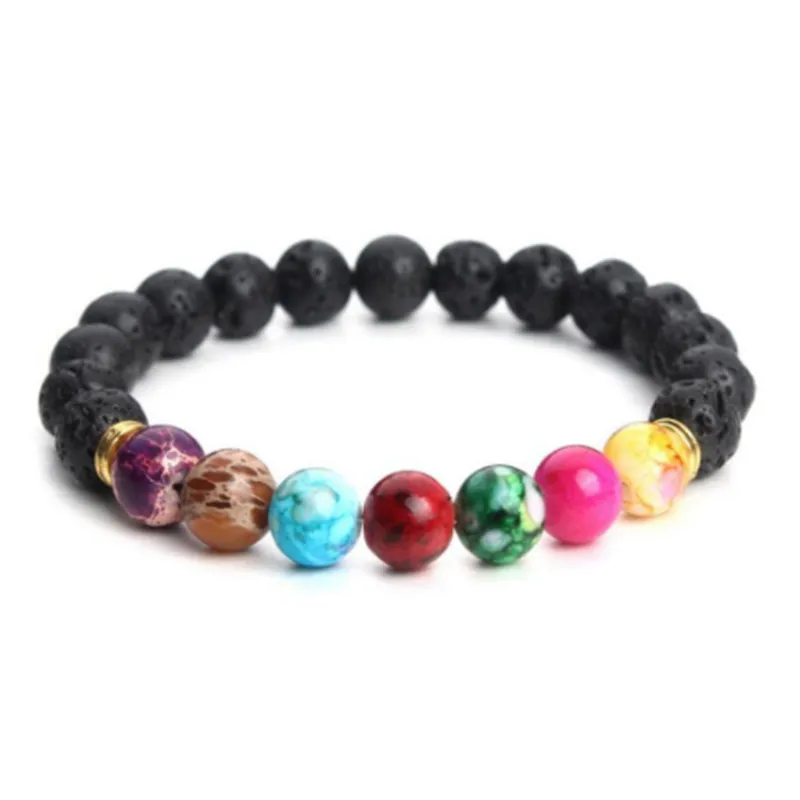 Dorp Shipping Natural Stone Beads Bracelets for Women Men Yoga Buddha Player 7 Chakra Bracelet femme Jewelry Christmas Gifts | Украшения и