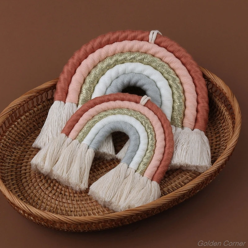 

Rainbow Hanging Handmade Weaving Ornament Nordic Baby Kids Room Wall Decor Nursery Hanging J09 20 Dropshipping